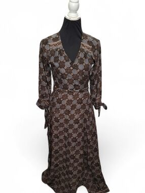 NATALIE MARTIN Kate Long Sleeve Wrap Dress Size XS
